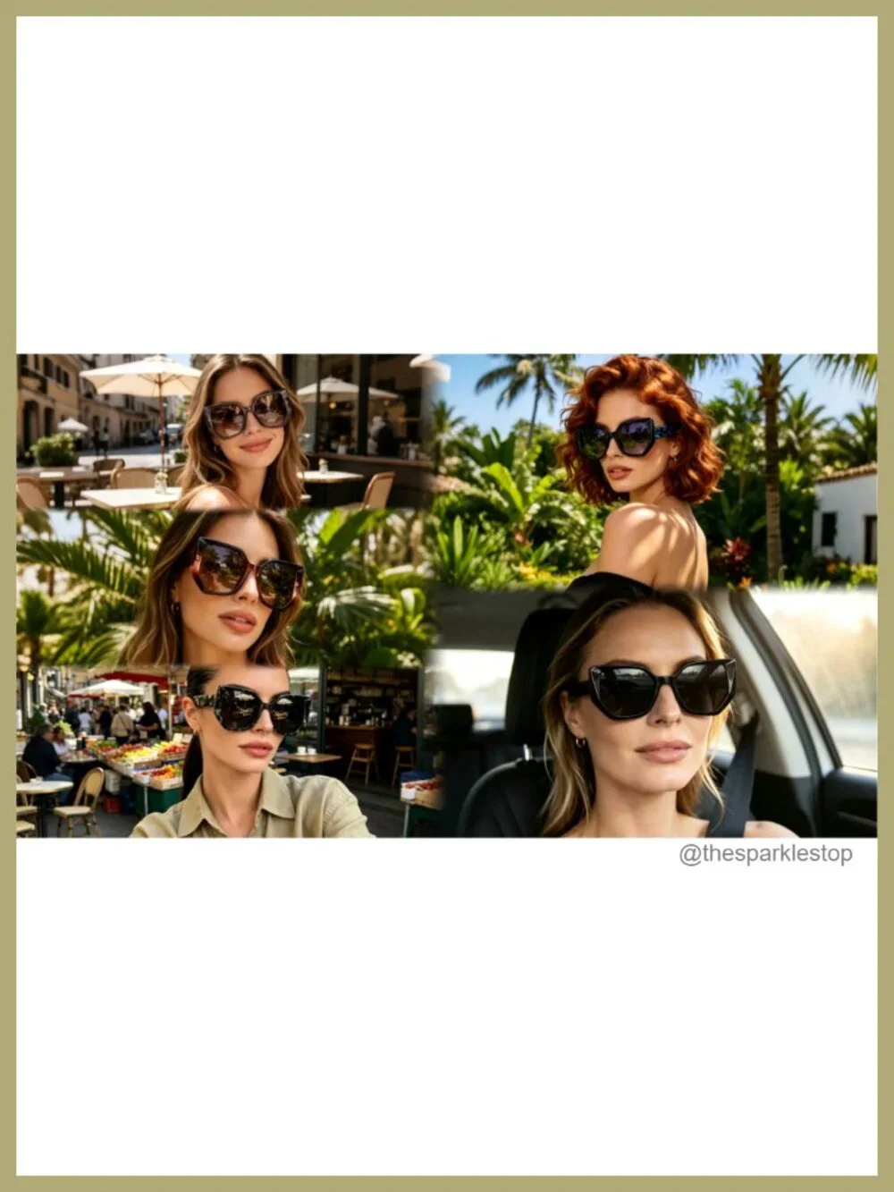 Oversized Hexagonal Sunglasses Women Polarized UV400 TR90 Acetate Fashion Shades